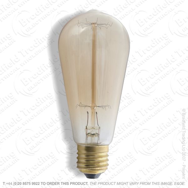 A03) Squirrel Cage ES 40W Filament Amber BELL