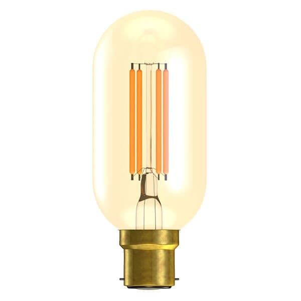 A25) LED Vintage Tubular Dimmable Amber BC 4W