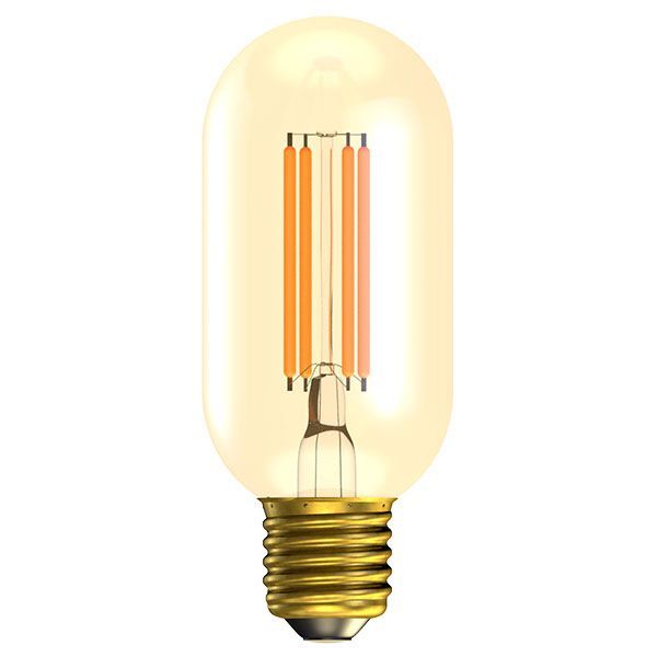 A25) LED Vintage Tubular Dimmable Amber ES 4W