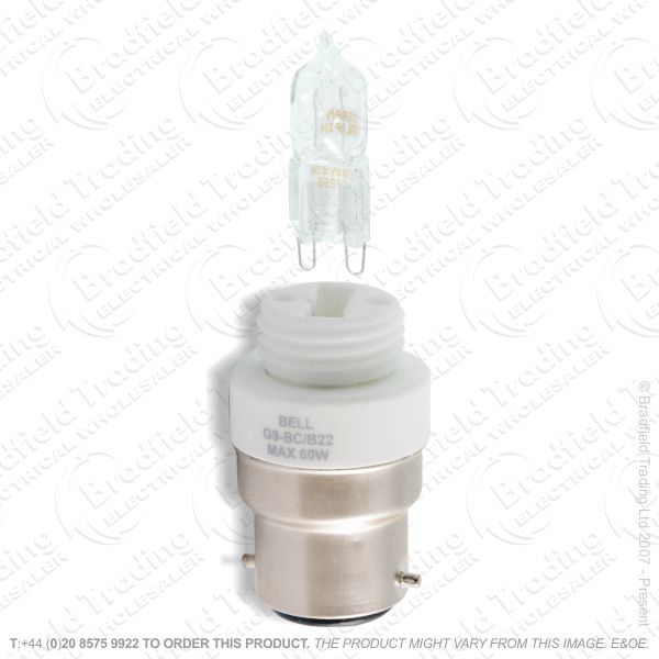A57) Lamp Adaptor G9 BC inc 28W BEL