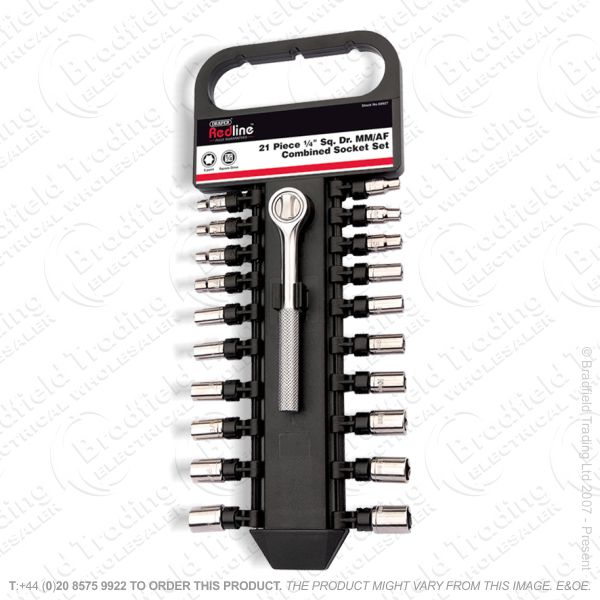 G37) Socket Ratchet Set 1/2  19pc DRAPER