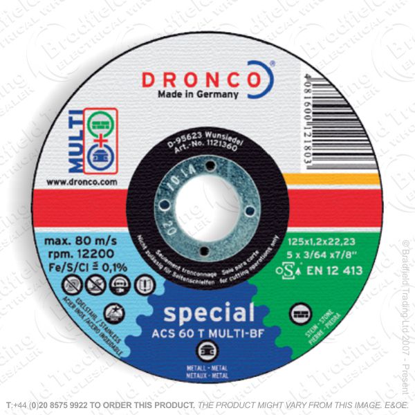 G31) Metal Cutting Disc 115x1.0mm Inox