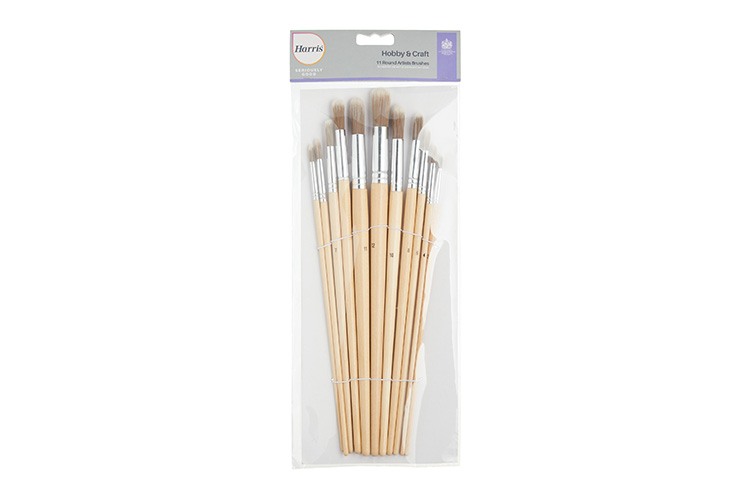 Artist Round Paint Brush Set x11 HARRIS