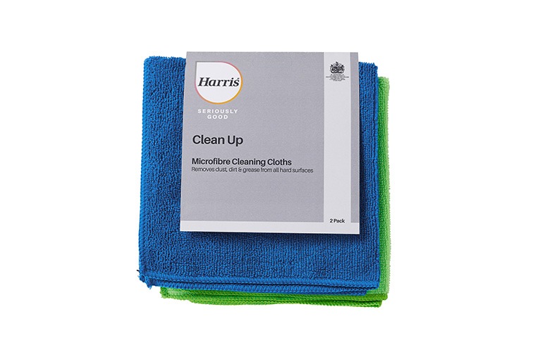 Microfibre Cleaning Cloths Pk2 HARRIS