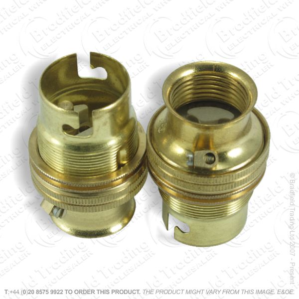 B02) Lamp Holder BC 20mm entry brass LIL