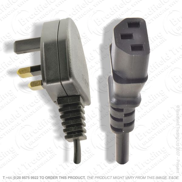 F03) Mains Lead Kettle IEC 5M 10A UK  a145ak