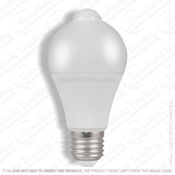 A23) 10W LED GLS ES 3k PIR Sensor CROMPTON