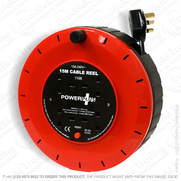 Mains Ext Reel 2G 13A 15M Handbag