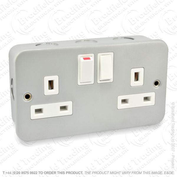 I29) Socket Metal Clad 2G 13A Switch ECO