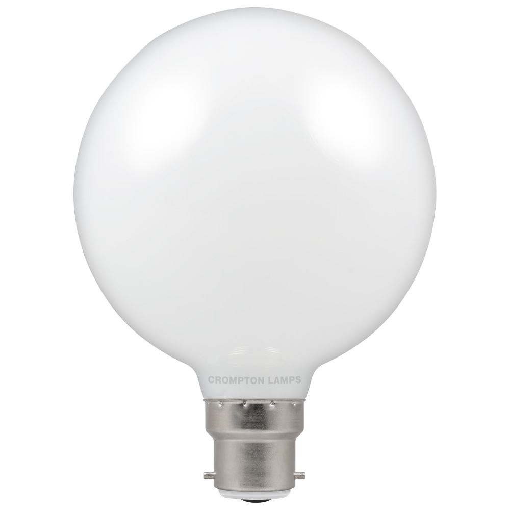 7w LED BC Globe 95 2700k Dimm Opal CROMPTON