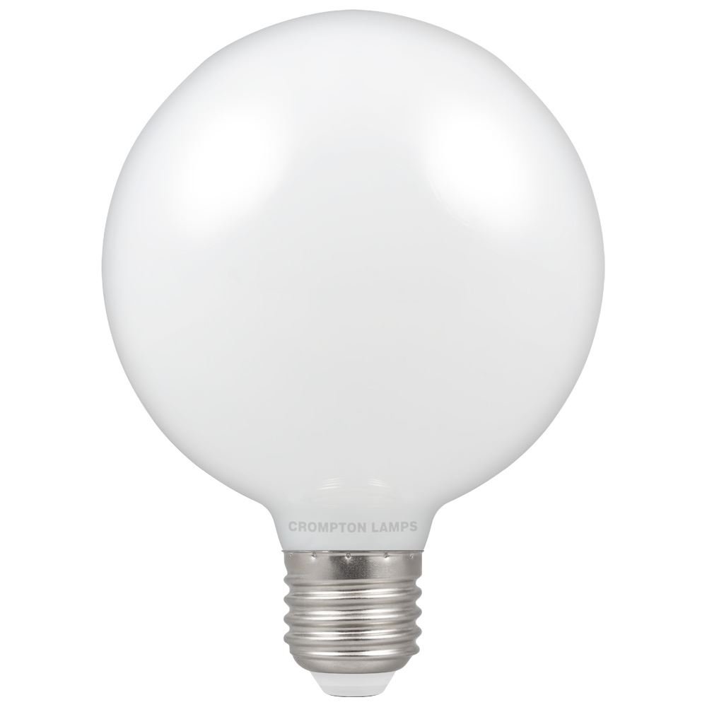 7w LED ES Globe 95 2700k Dimm Opal CROMPTON