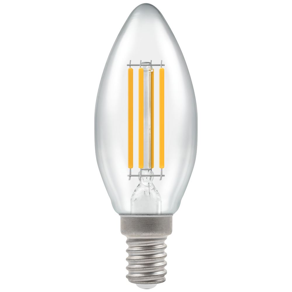 6.5W (60w) LED Fil Clear Candle SES 27k CRO