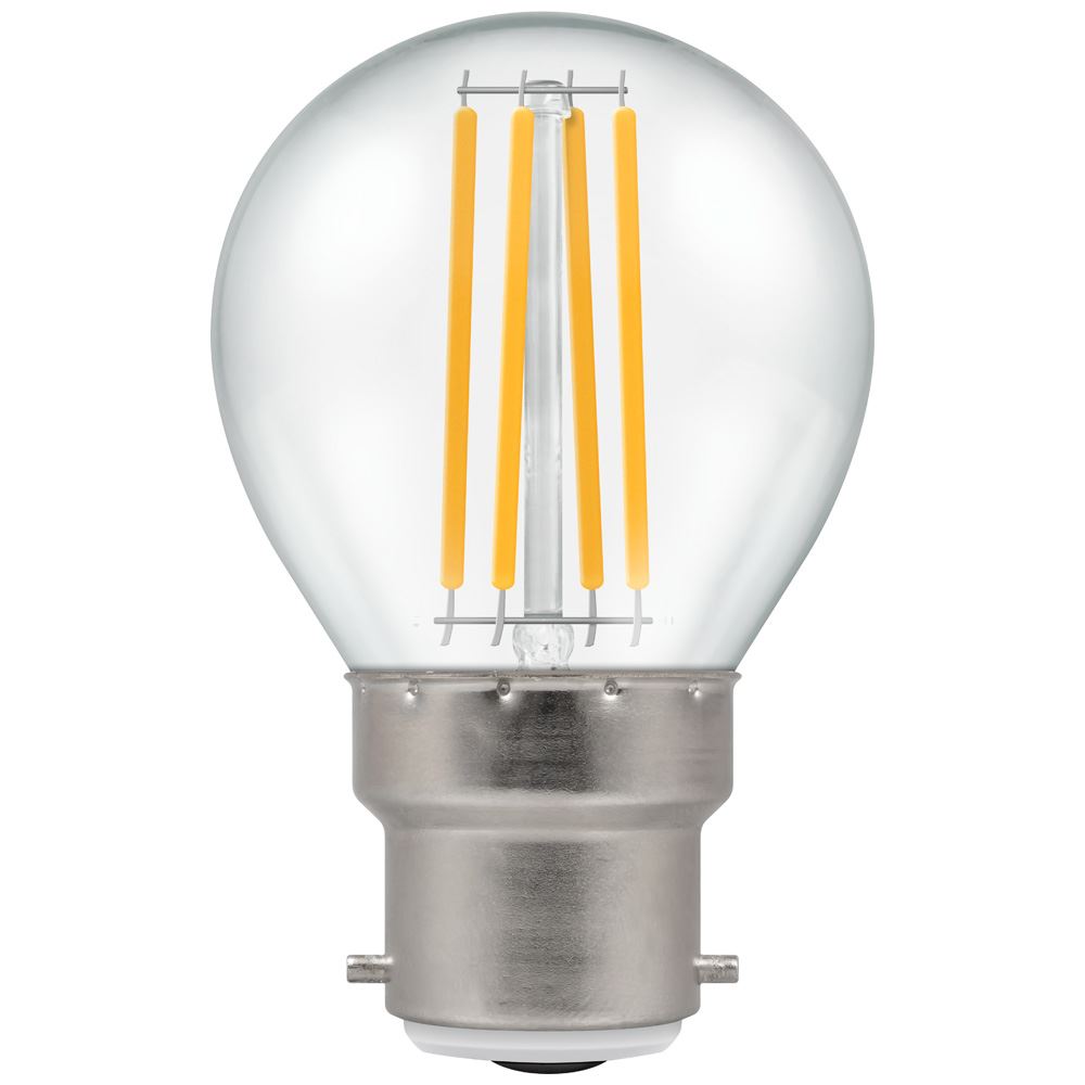 6.5W (60w) LED Fil Clear Golf BC 27k CRO