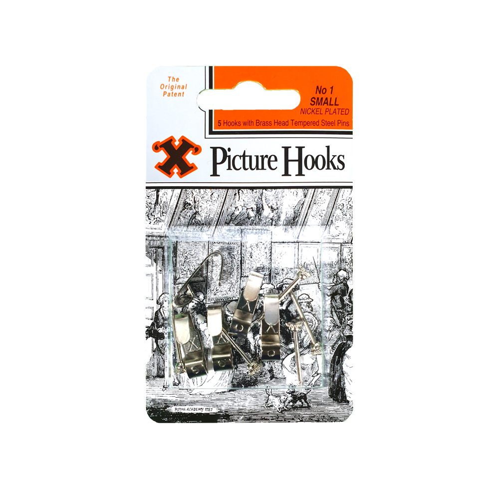 Picture Hooks Silver No1 Small 5pc (12) BP