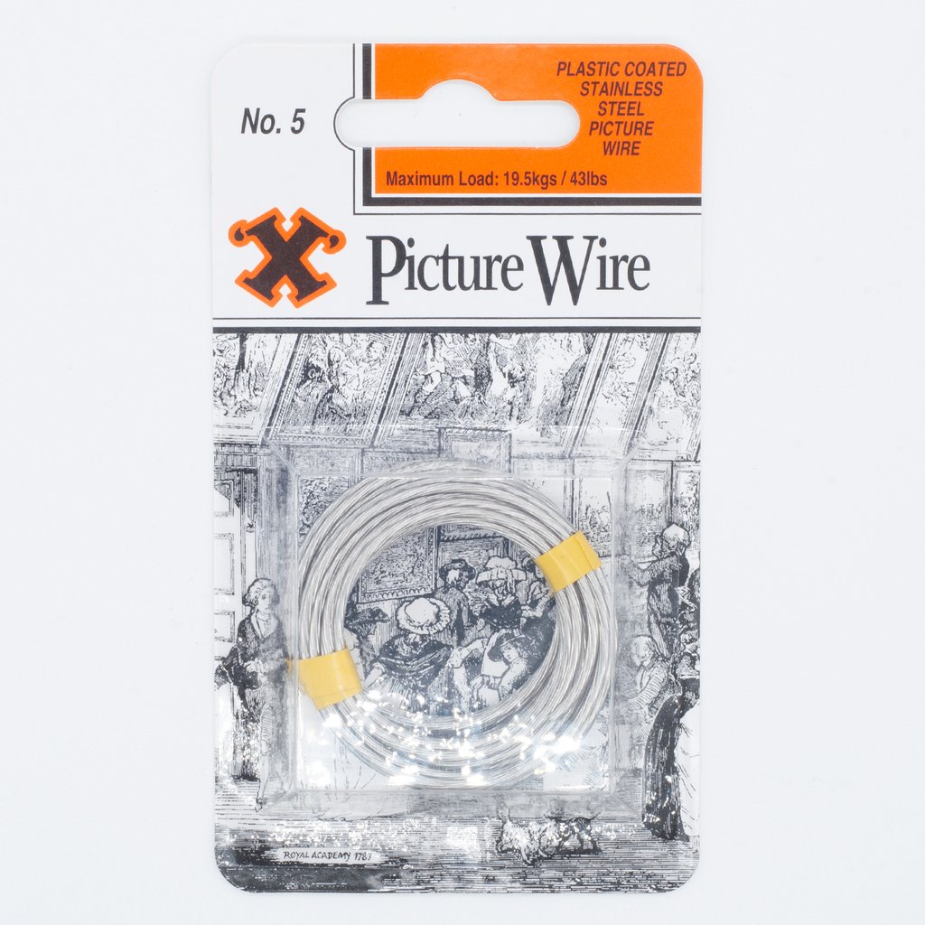 Picture Wire Silver No5 3M (6) BP FRANK SHAW