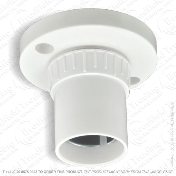 B08) Lamp Holder Batten BC T1 white D05SS