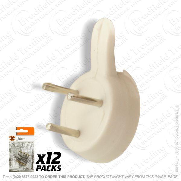 G11) Picture Hooks Hard Wall Small (12) BP