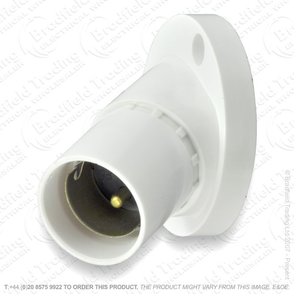 B08) Lamp Holder Batten Angled BC T1 white