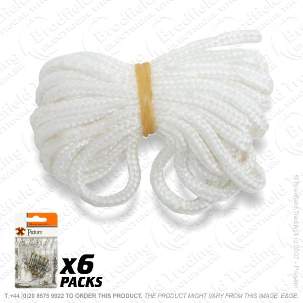 G09) Picture Cord White Nylon 9M (6) BP