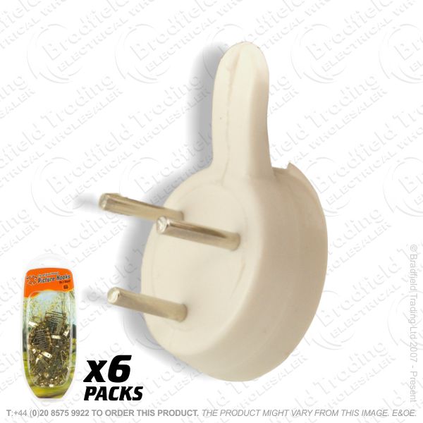 G11) Hardwall Picture Hooks Small pk40 (6)