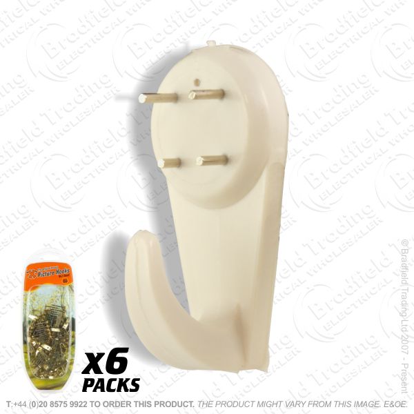 G11) Hardwall Picture Hooks Large pk20 (6)