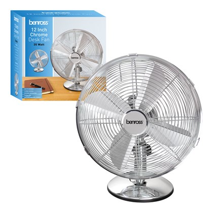 Fans Desk 12  Polished Chrome STATUS