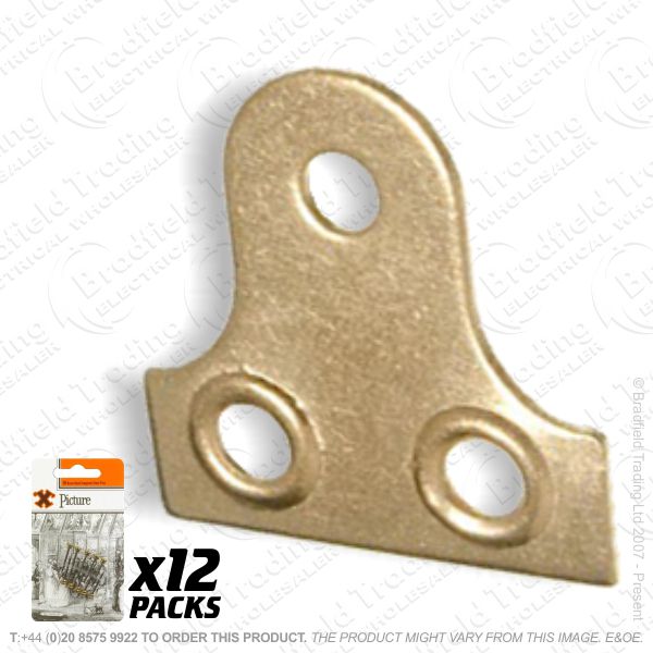 G10) Frame Plate Unslotted 40mm Brass (12) BP