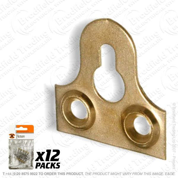 G10) Frame Plate Slotted 31mm Brass (12) BP