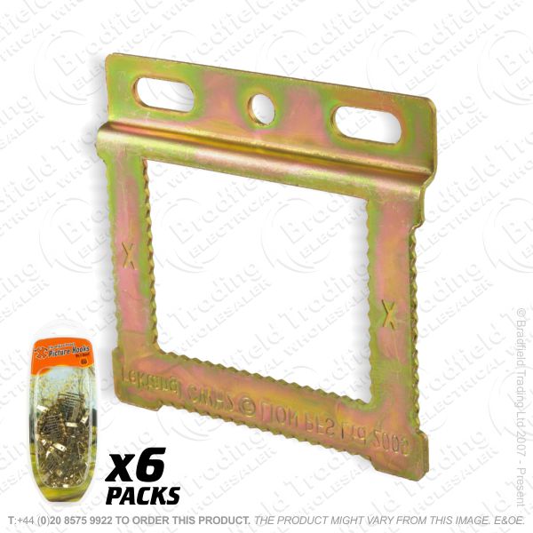 G10) Flat Frame Hangers Brass (6) BP