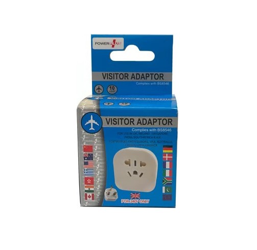 Visitor Adaptor NEW World-UK Plug POWER