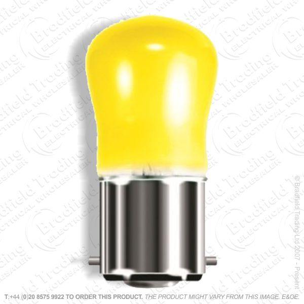 A08) Pygmy Coloured BC Yellow 15W Bulb