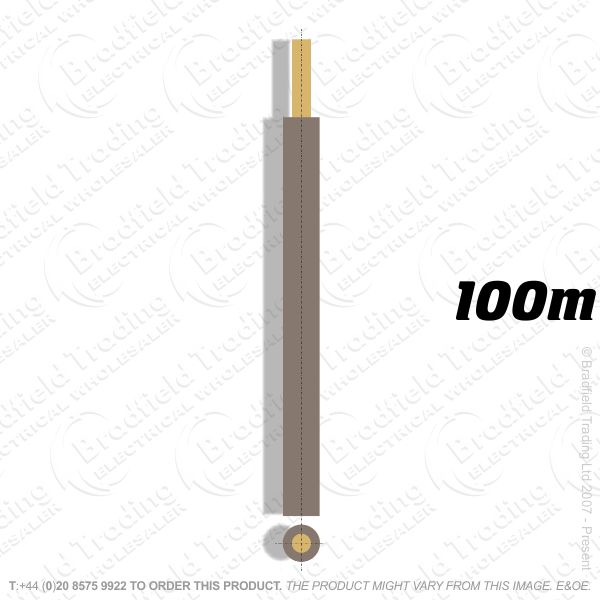 H04) Single Strand brown 1.5mm 100M 6491X