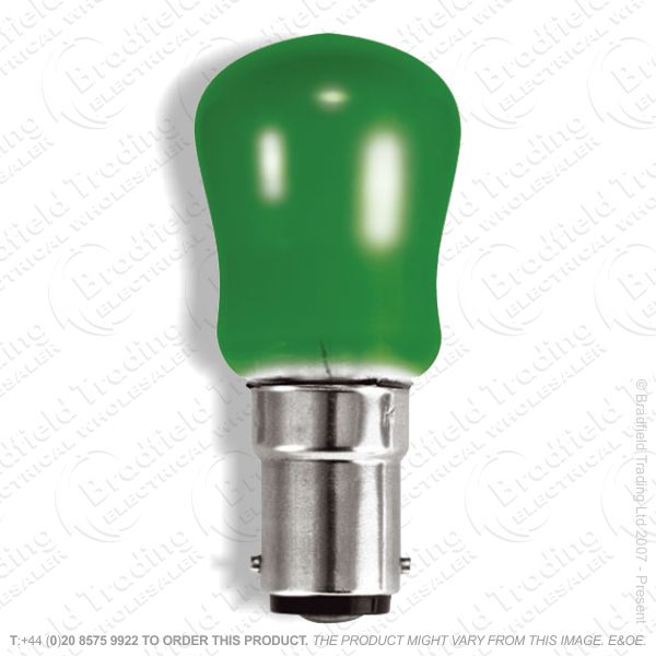 A08) Pygmy Coloured SBC B15 Green 15W