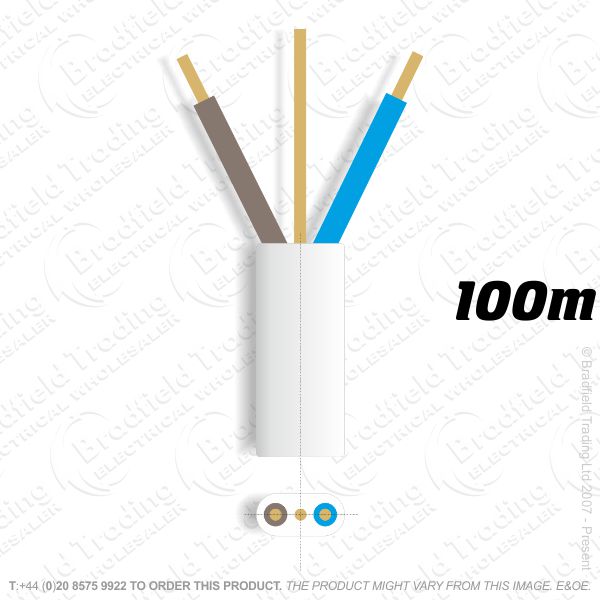 H10) 6242B Flat 1.5mm T E Low Smoke 100M Whit