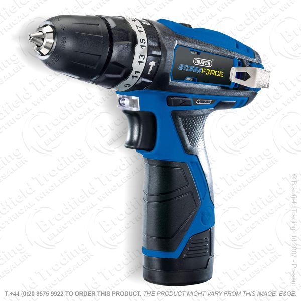 Rotary Drill Hammer 10.8V Battery DRAPER