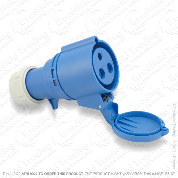 F06) Splash Proof Socket 16A 240V blue