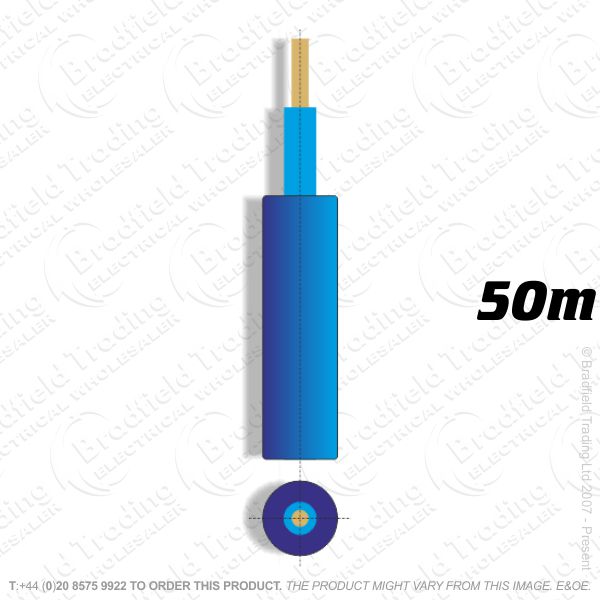 H05) Meter Tails 16mm Grey Blue 50M 6181Y