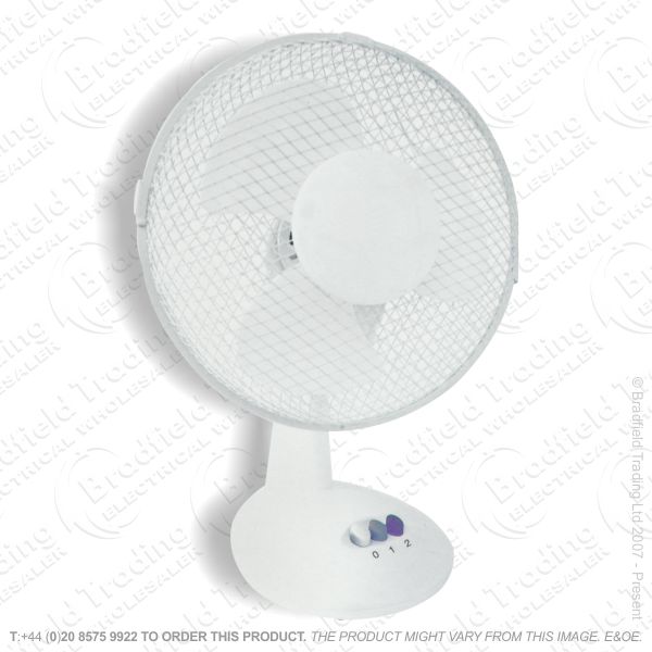 D06) Fan Desk 16  White STATUS