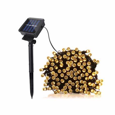 50 LED Solar String Lights Warm White