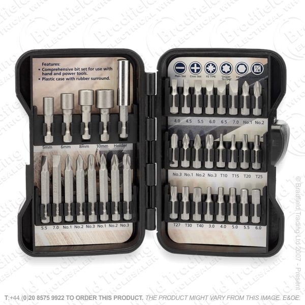 G36) Screwdriver Bit Set 37pc DRAPER