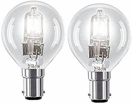 Golf Halogen SBC Clear 28W pk2 Blister Lamp