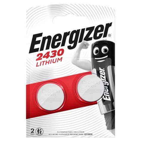 E09) Battery CR2430 3V Lithium Pk2 ENERGIZER