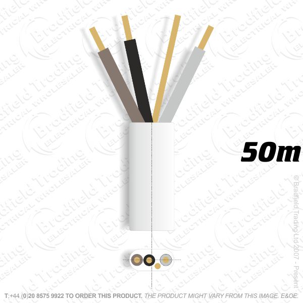 H10) 6243B Flat 2.5mm 3C E Low Smoke 50M Whit