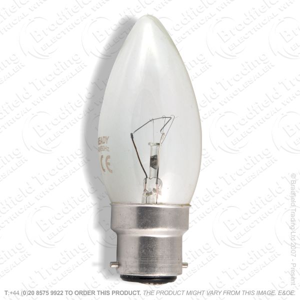 A04) Candle 35mm BC clear 25W Rough Service