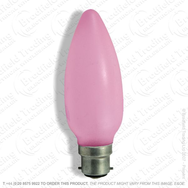 A04) Candles 35mm col BC pink 25W BEL