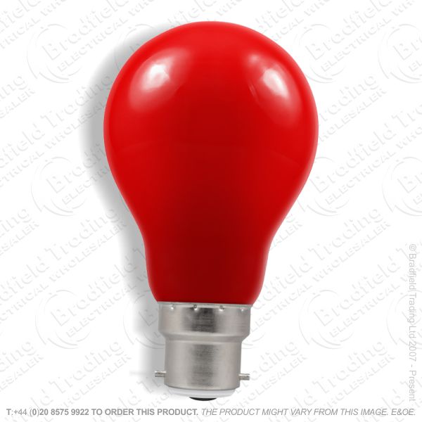 A02) GLS Coloured BC Red 25W Bulb