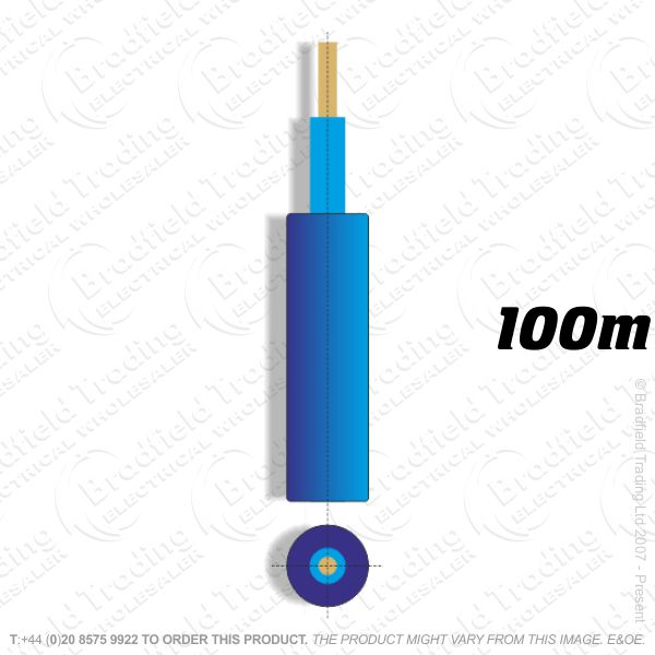 H05) Meter Tails 25mm blue-blue 100M