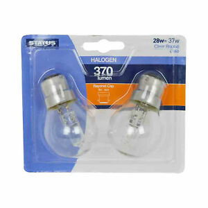 Golf Halogen BC Clear 28W pk2 Blister Lamp