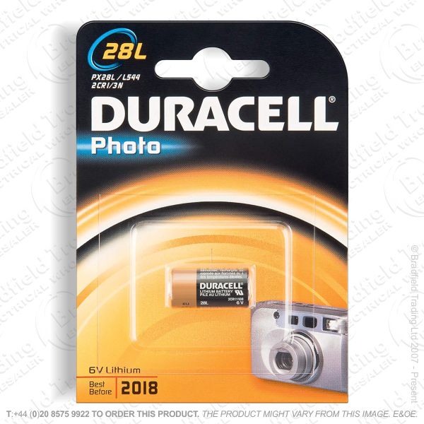 E08) 28L Photo 6V Lithium Battery DURACELL