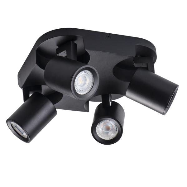 Wall Spotlight Fitting GU10 x4 Black KANLUX